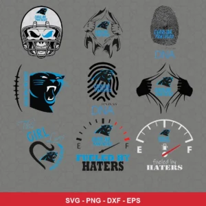 modern, graphic design with a sporty theme Panthers player SVG expressing team pride for Cricut and Silhouette