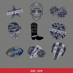 modern and bold Cowboys player SVG expressing team pride featuring cowboys logo for Cricut and Silhouette