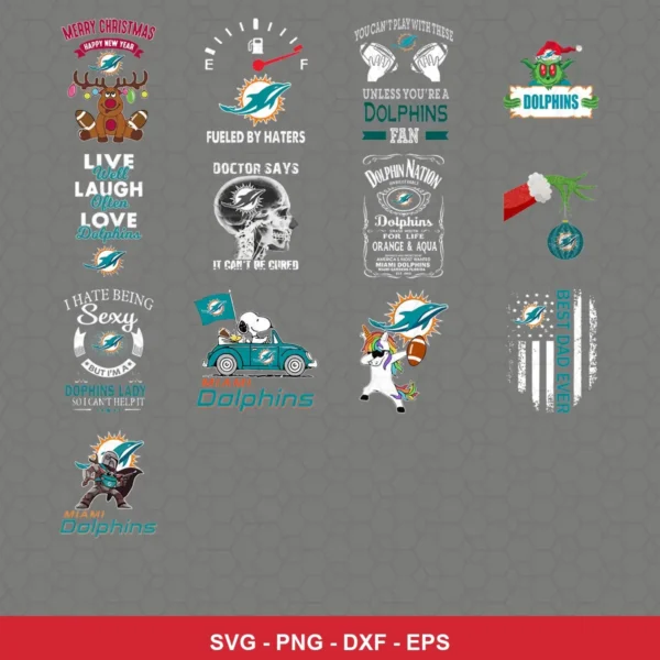 modern cartoon Dolphins player SVG expressing team pride featuring dolphins logo for Cricut and Silhouette