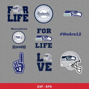 modern Seahawks player SVG expressing team pride for Cricut and Silhouette